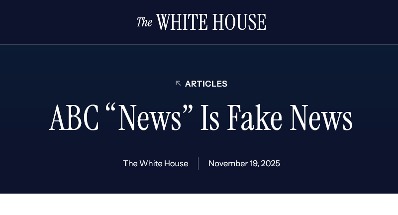 Trump Administration Continues to Cite ABC News After Calling Them “Fake News”